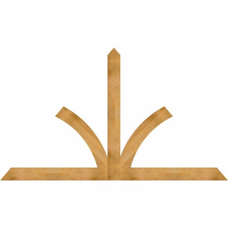 Ekena Millwork Richland Rough Sawn Timber Gable Bracket, Western Red Cedar, 108"W x 63"H x 2"D x 6"F, 14/12 Pitch GBW108X63X0206RIC00RWR